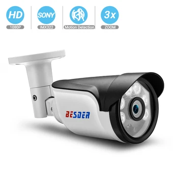 

BESDER 3X Motorized Zoom SONY IMX322 1080P IP Camera 2.8mm-12mm Len Indoor Outdoor Waterproof IP67 CCTV Security Bullet Camera