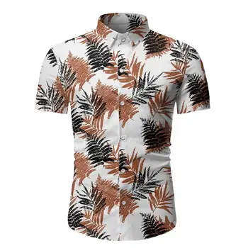 

new casual shirt 2020 Hot Mens Summer Fashion Shirts Casual Multicolor Pattern Printed Beach Tops Blouse Shirt Men Short Sleeve