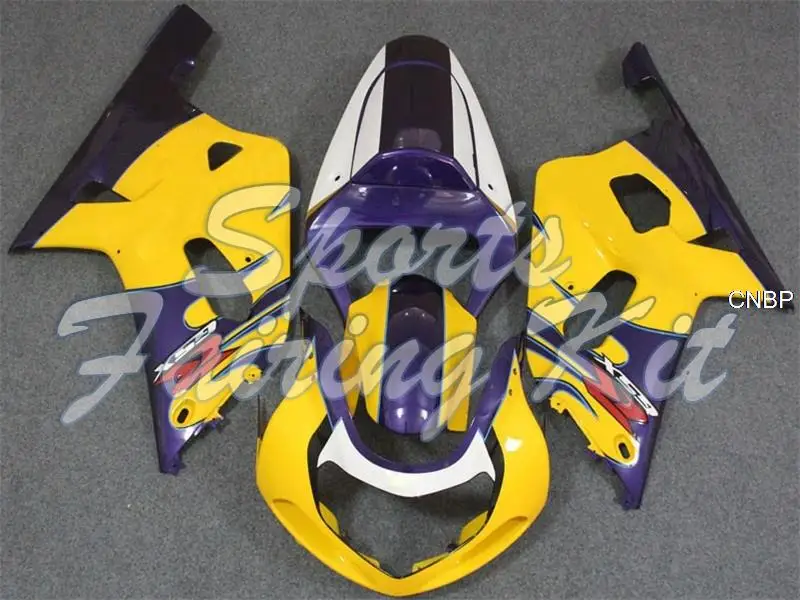 Обтекатели для GSXR 600 750 1000 2000 - 2003 бледно-желтые черные GSX R600 R750 R1000 2002 из