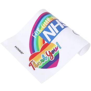 

1pc Creative Self-adhesive Car Sticker PVC Cute Cartoon Rainbow Shape Sticker Decals Decorations for Notebook Glass Window (Colo
