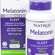 Natrol Расширенный спящий мелатонин 10 мг 60 таблеток+ витамин кальция