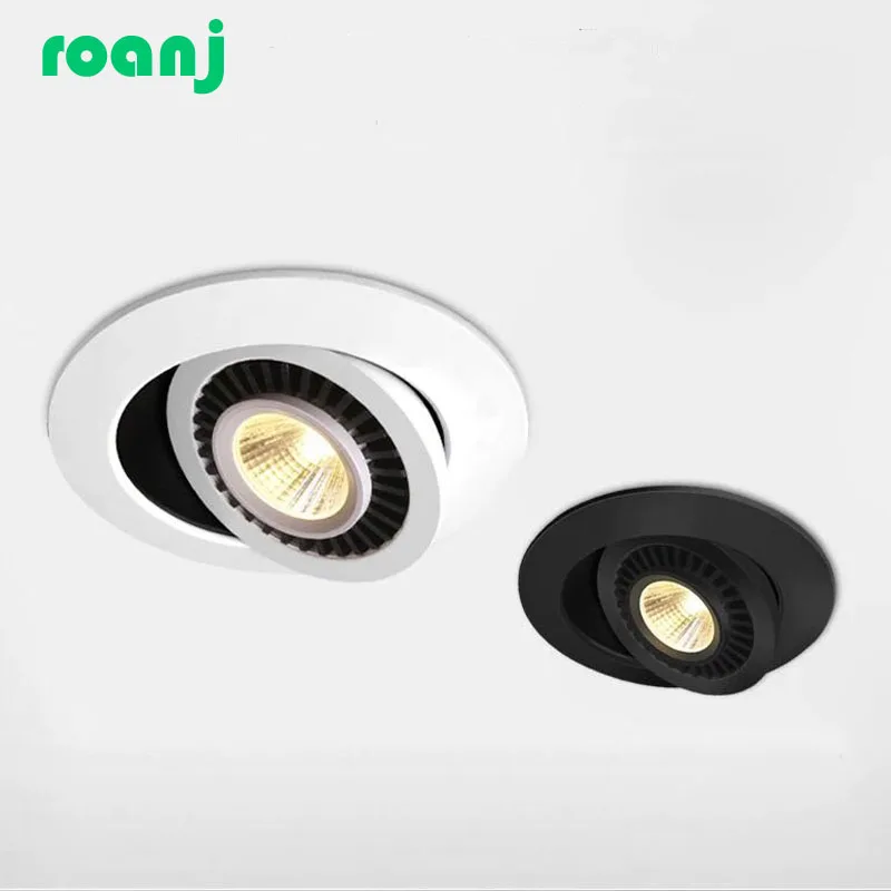 

Rotatable Angle Adjustable LED Downlight COB Spotlight Embedded 5W7W9W12W15W18W Dimmable LED Downlight Ceiling Light AC85-265V