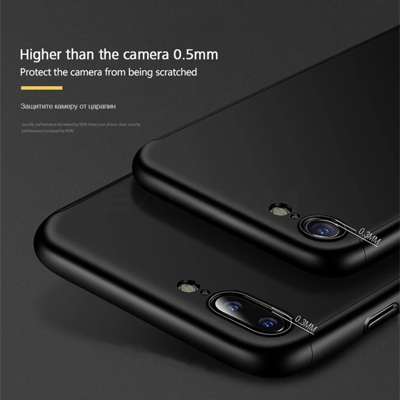 Phone Case 360 Full Cover For iPhone 13 5S 7 8 Plus 11 12 Pro Mini XS Max XR 6 XR SE With Glass