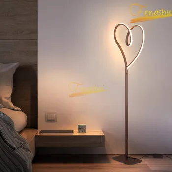 

Modern Simple LED Floor Lamp Lighting Minimalist Creative Heart-shaped Floor Lights Hotel Living Room Bedroom Study Stand Lamp