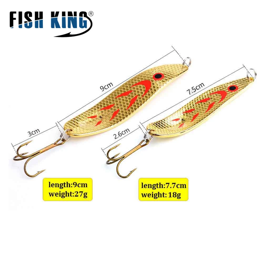 FISH KING 8 шт./упаковка искусственная рыболовная приманка ложка цветов вес: 20 г/30 г