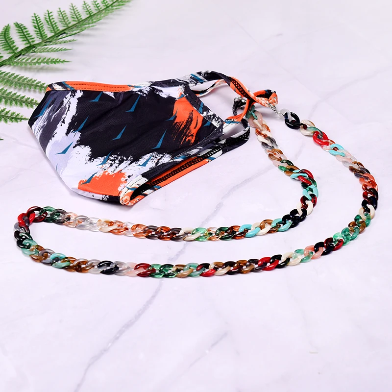 MOON GIRL 72cm Acrylic Sunglasses Chain Women Anti Slip Reading Eyewears Ribbon Clip Mask Holder Neck Strap Lanyard Dropshipping
