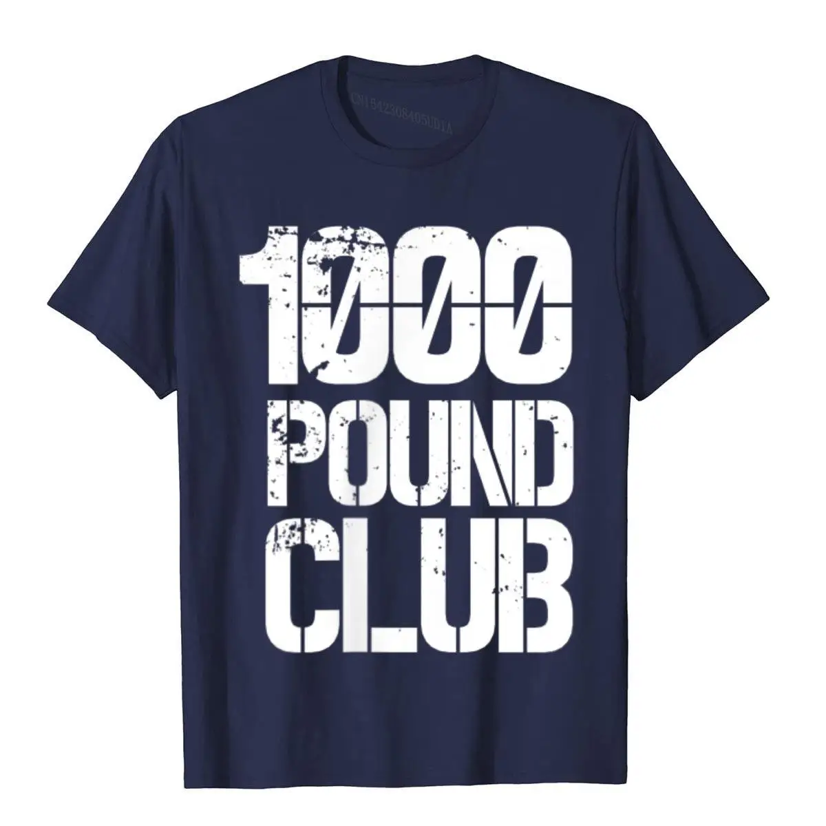 1000 Pound Club Member Small Logo Powerlifter Gift T-Shirt__B11565navy