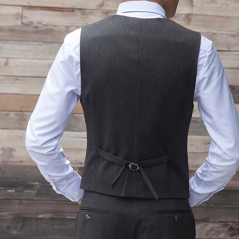 Новые продукты, приталенный мужской комбинезон в Корейском стиле, костюм, жилет, Мужская Лучшая мужская одежда, мужской жилет