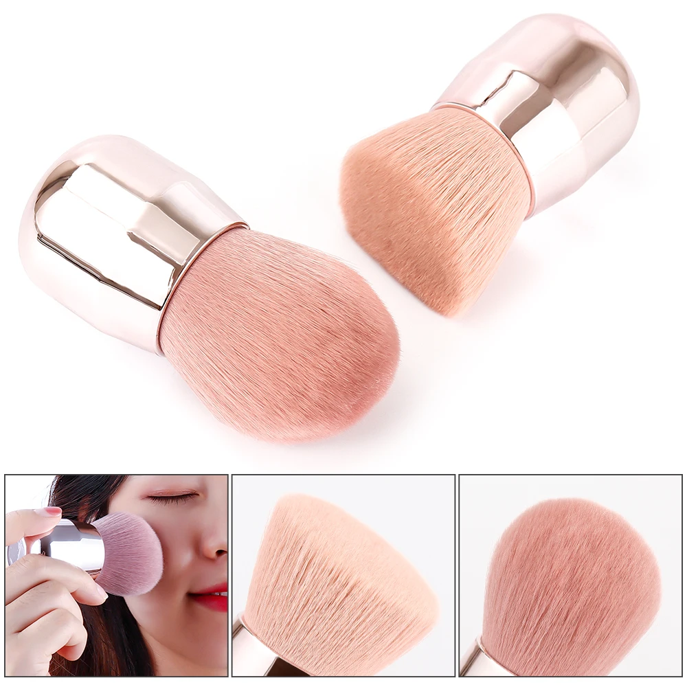 

1PC Pink Makeup Brushes Beauty Powder Face Blush Brush Mushroom Head Powder Makeup Brushes Portable Travel Cosmetic Brush