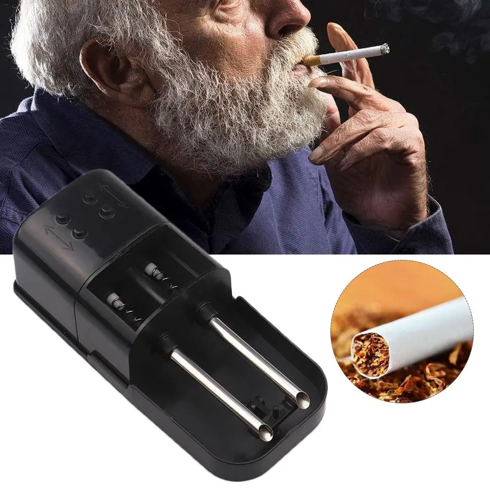 

8mm Black Double Tube Electric Cigarette Maker Double Tube Electric Cigarette Holder Electric Cigarette Machine Easy Automatic M