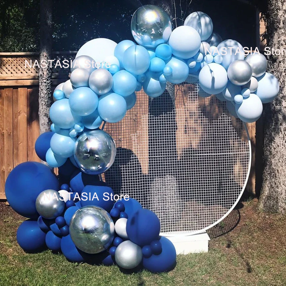 Kit De Arco De Guirnalda De Globos Para Bebe Globos Metalicos De Plata Azul Para Baby Shower Cumpleanos Decoraciones Bodas Fiestas 105 Uds Globos Y Accesorios Aliexpress