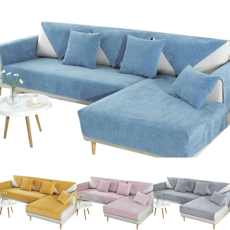 

Waterproof Non-slip Sofa Cover for Living Room Solid Color Dirt-proof Sofa Cover Protect Pet Cushion Mat Combination Seats Sofa