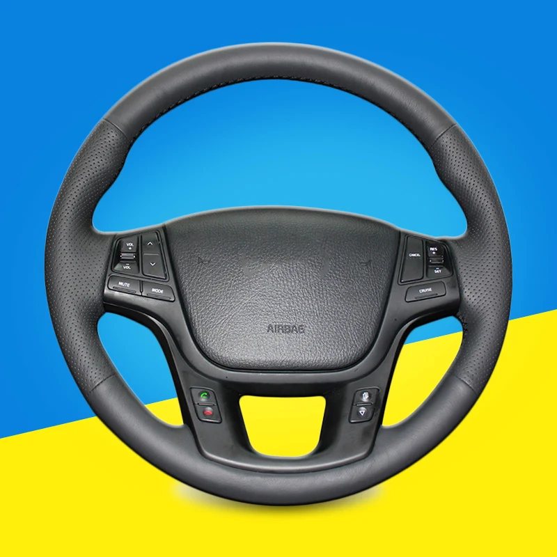 Авто оплетка на руле Крышка для Kia Sorento 2009-2014 DVD панель K7 2011-2015 Автомобильная крышка