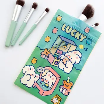 

100Pcs Resealable Cartoon Print Plastic Seal Press Ziplock Bag 7XEC