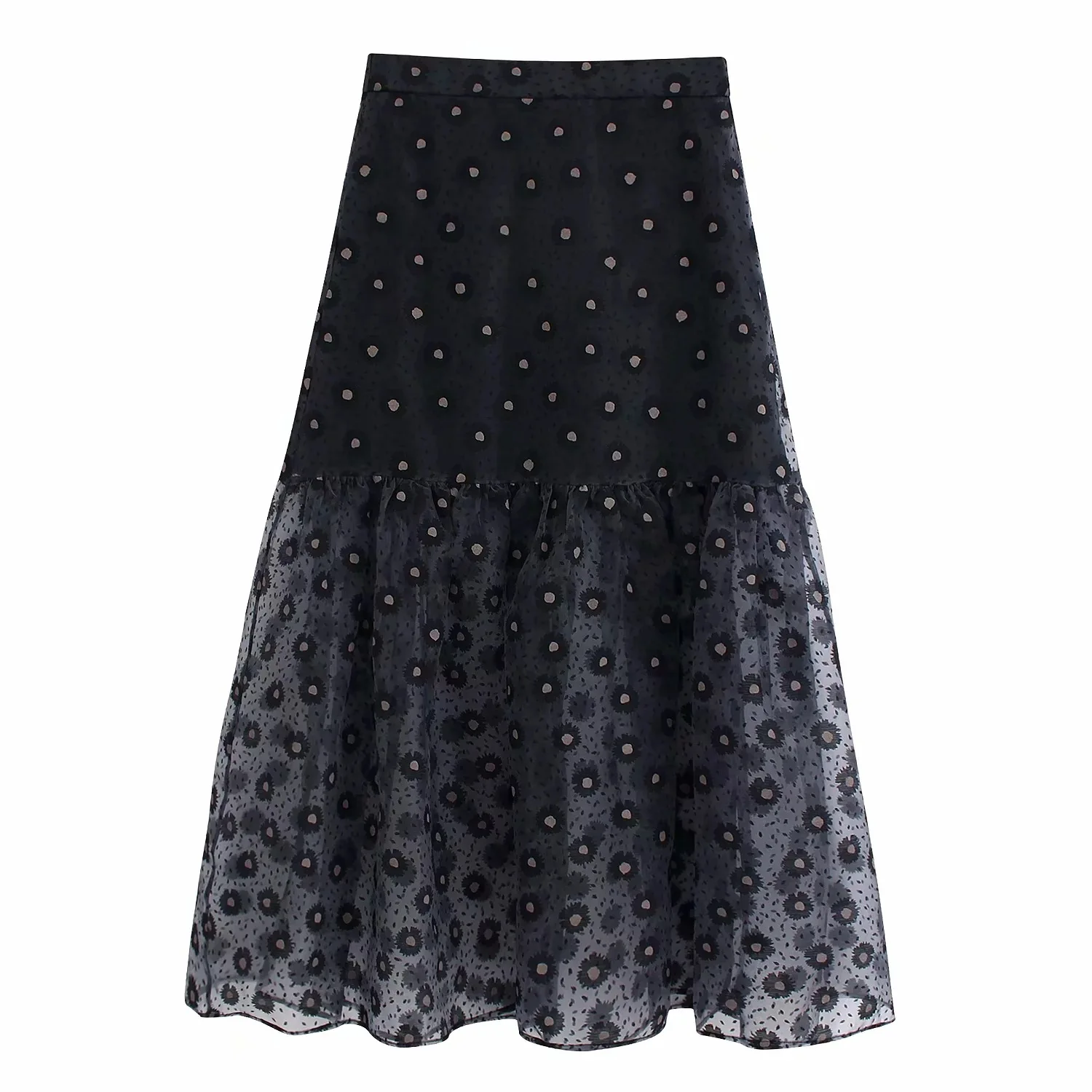 

Cbb-9917 WOMEN'S Dress New Products Organza Printed Skirt
