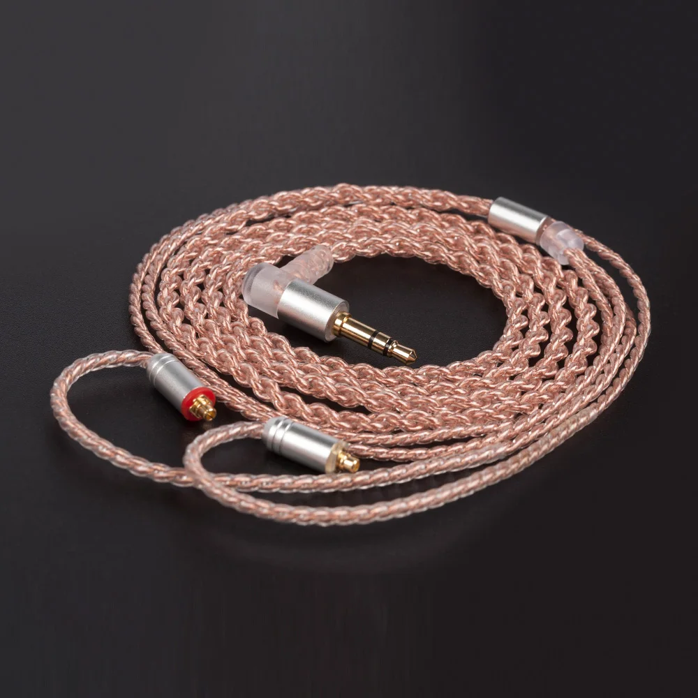 KBEAR кабель медный кабель 4 core с металлический интерфейс 2 pin QDC с 2,5/3,5/4,4 мм разъем для CCA ZS10 PRO - Цвет: MMCX