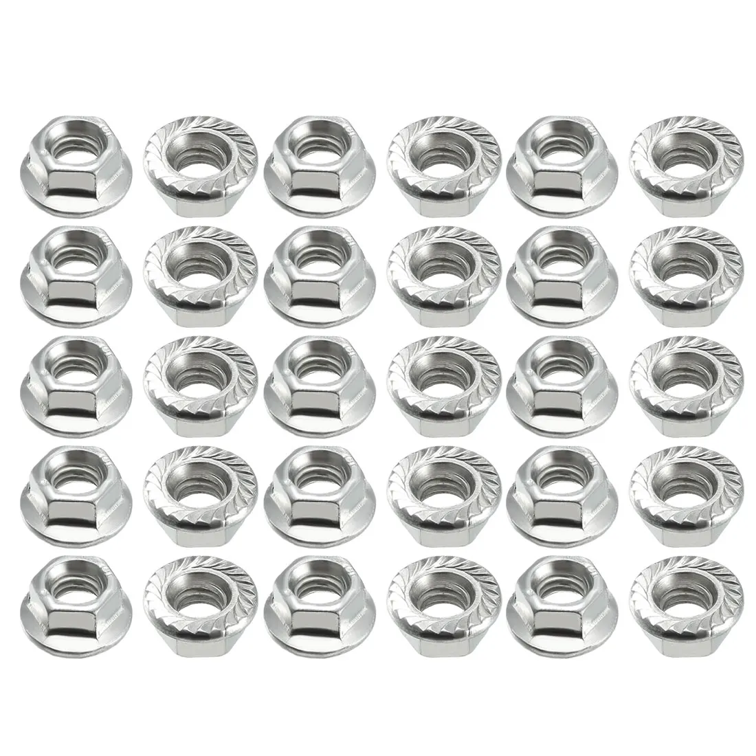 

uxcell Carbon Steel Serrated Flange Hex Lock Nuts