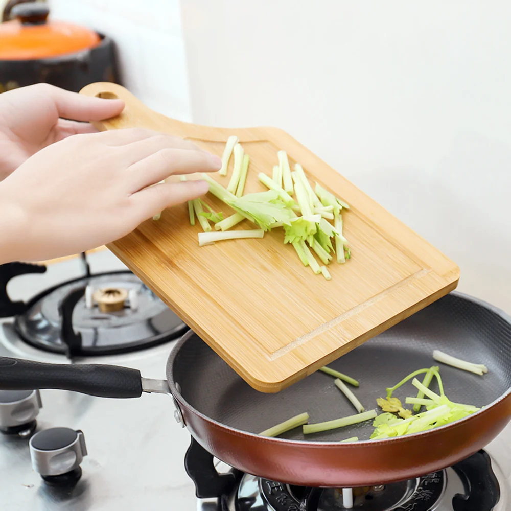 HOMGEEK бамбуковый разделочный блок для кухни, прочная разделочная доска для фруктов и овощей, инструмент для приготовления пищи, тарелка для пиццы, натуральная разделочная доска
