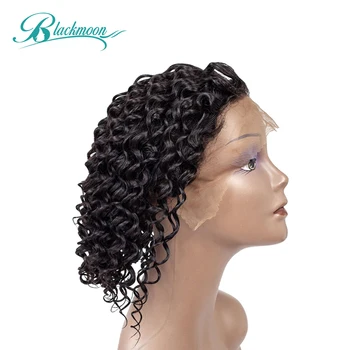 

BLACKMOON HAIR Peruvian hair deep wave remy hair bob wigs 13*4 lace front bob wigs 8-16 inches lace front wigs hair extension