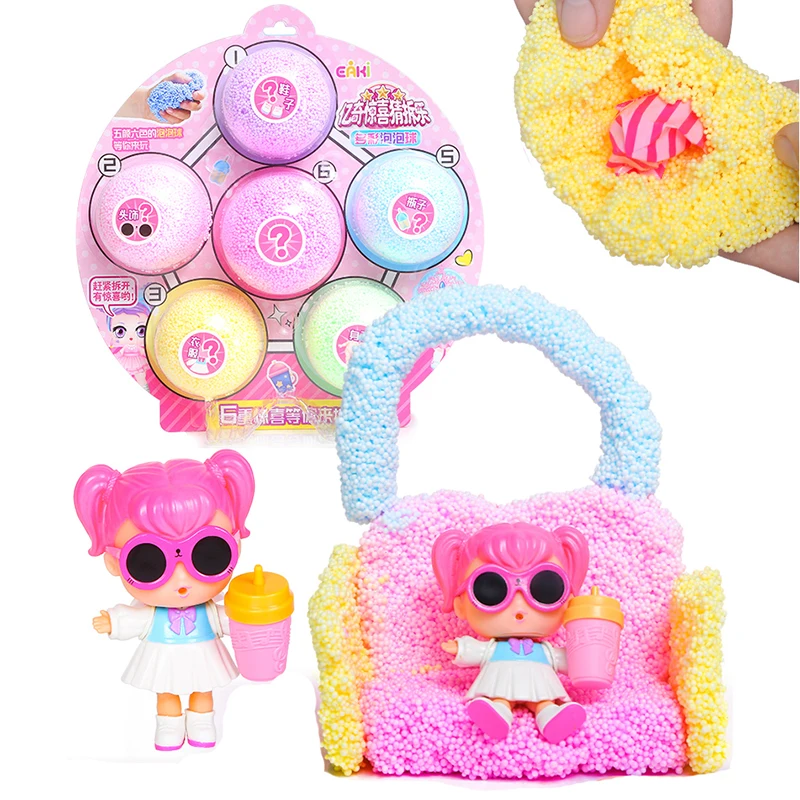 

Lol Dolls Eaki Genuine DIY Colorful Bubble Ball Children's Toys Girl Doll Children Birthday Party Kids Christmas Gift Set 3e01