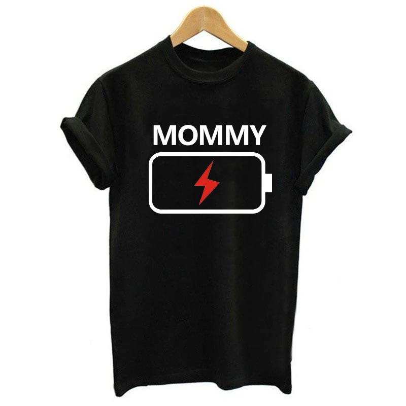 Family Matching Clothes Outfit Funny Battery Clothes Dad Mom Brother Sister T-shirt Family Look Daddy Mommy Me Baby Boy Girl Tee 4