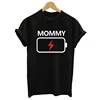 Family Matching Clothes Outfit Funny Battery Clothes Dad Mom Brother Sister T-shirt Family Look Daddy Mommy Me Baby Boy Girl Tee 4