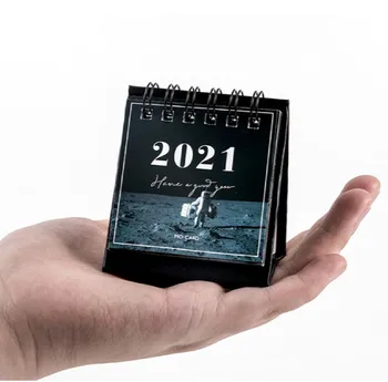 

The Coulds And Moon Cool Nature View Theme 2021 Mini Desk Calendar 17 Sheets 60mm*60mm