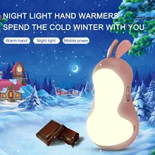 3 в 1 грелки для рук, 6000 мА/ч, электрический карманный обогреватель для рук, Ночной светильник, заряжаемый, лучшие подарки для женщин, детей и девочек
