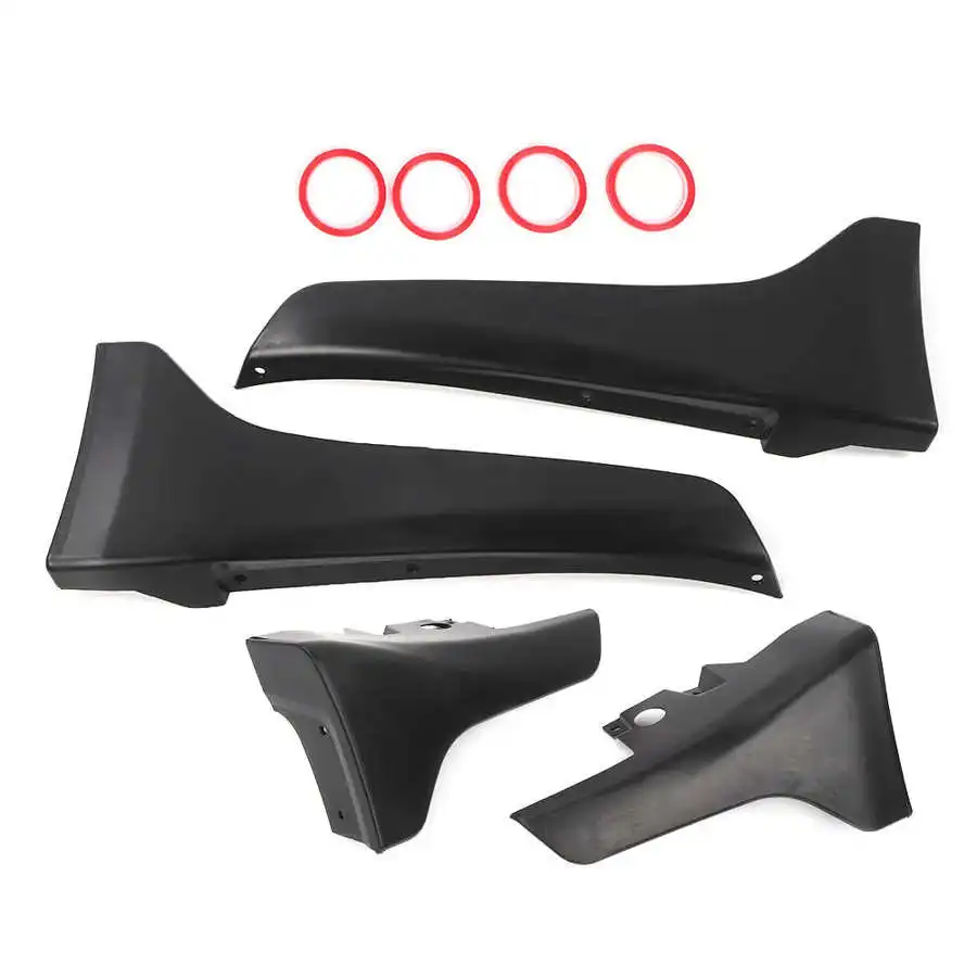 

rear spoiler car car accessories Front Side Skirts Guards + Rear Bumper Lip Aprons Splitter Valance Spats Fit for