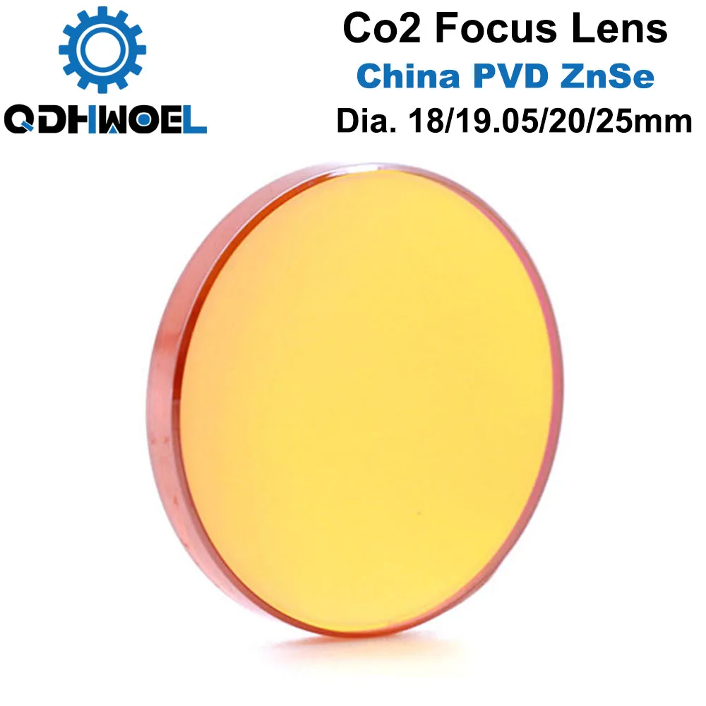 

China CO2 ZnSe Laser Focus Lens Dia.18 19.05 20 mm FL38.1 50.8 63.5 101.6 127mm 1.5 - 4" for Laser Engraving Cutting Machine