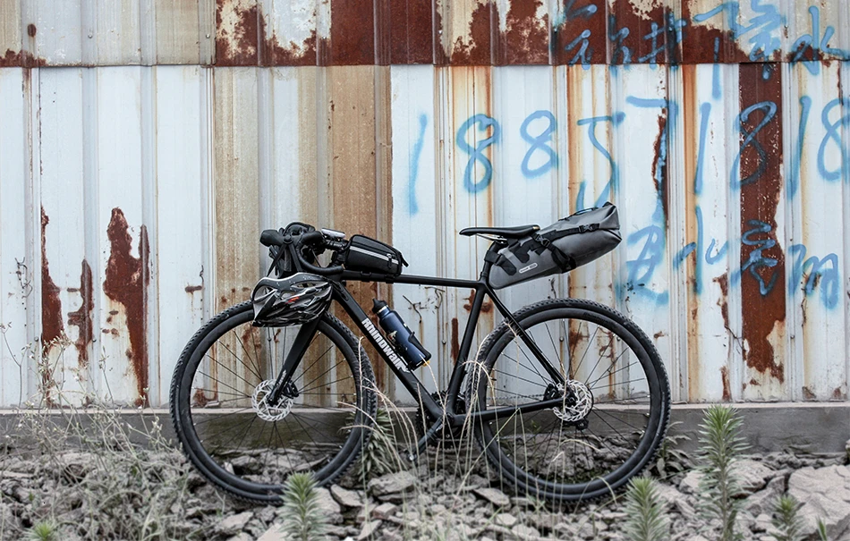 Clearance RHINOWALK Bicycle Handlebar Bag Electric Bike Front Rainproof Tube Pocket Shoulder Pack Multi Phone Holder with Rain Cover 29