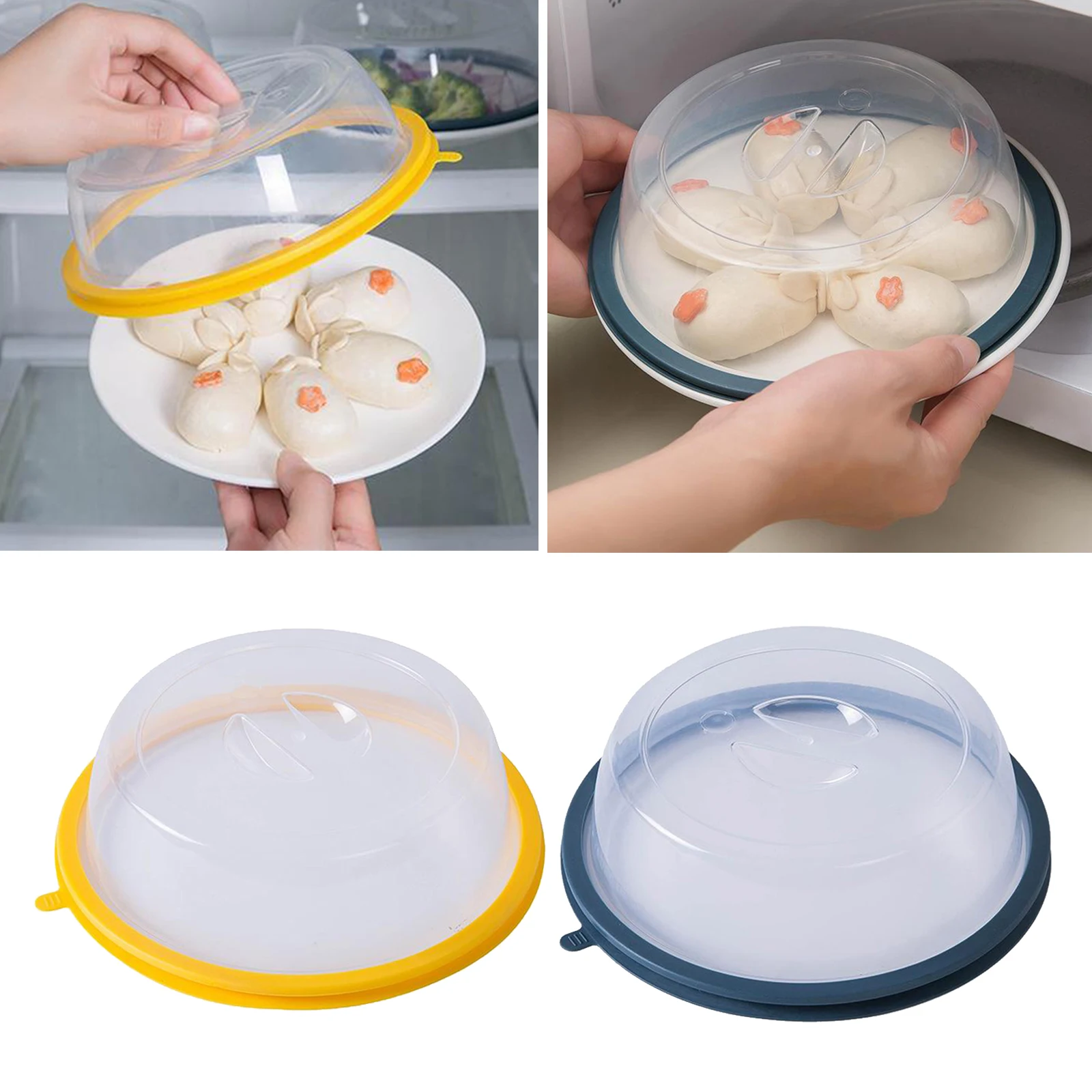 5 Pieces Microwave Food Plate Cover Set fits 20cm, Dishwasher Safe Kitchen