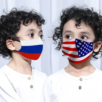 

PM 2.5 Kids Activated carbon filter anti dust Masks Dust Nation Flag Windproof Mouth-muffle bacteria proof Flu Face mask Care