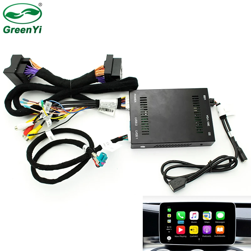 IOS автомобильный Apple Airplay Android Авто CarPlay коробка для Mercedes Benz A B C CLA gla GLC GLE Class 14-17 NTG 5,0 OS мультимедийная система