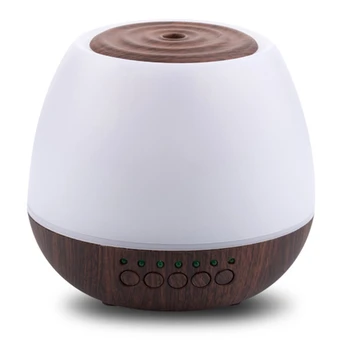 

400Ml Wood Grain Air Humidifier Purifier Ultrasonic Mute Aromatherapy Machine Intelligent Diffuser Mist Maker for Home Dark Wood