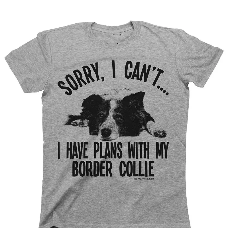 

Funny Men T Shirt White T Shirt Tshirts Black Tee My Border Collie Dog Short Sleeve Men T Shirt