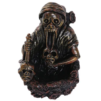 

1Pc Skull Back Flow Incense Burner Resin Skeleton Backflow Incense Holder Decor