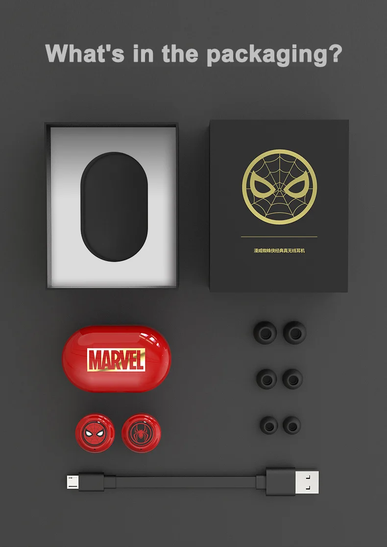 Captain America Iron Man Tws Bluetooth Earphone Captain Marvel Wireless Headphones Spider Man Sports Waterproof Earbuds Headset Phone Earphones Headphones Aliexpress