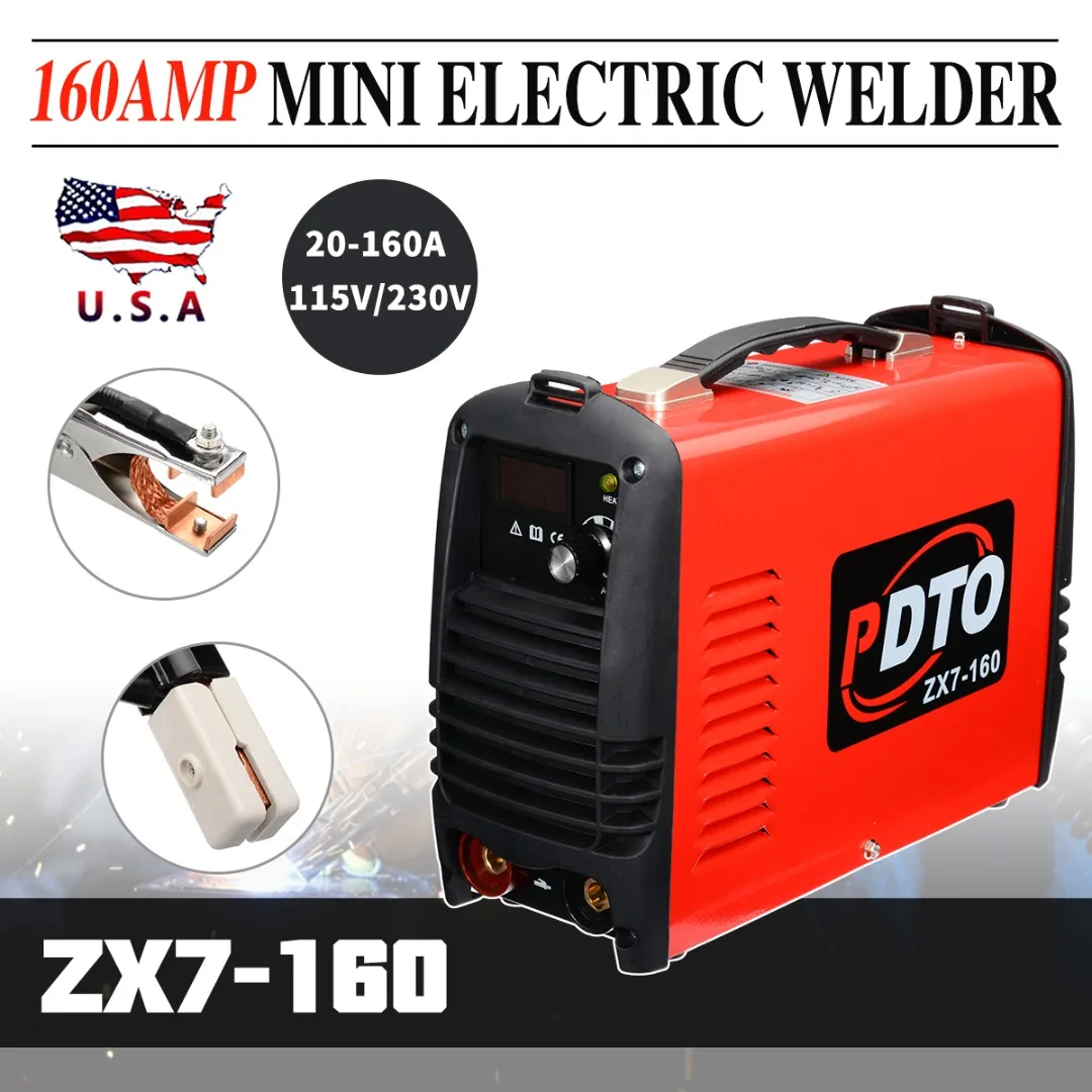 

115/230V 20-160Amp Handheld Mini Electric Inverter Arc Welding Machine Metalworking Welding Working Equimetnt