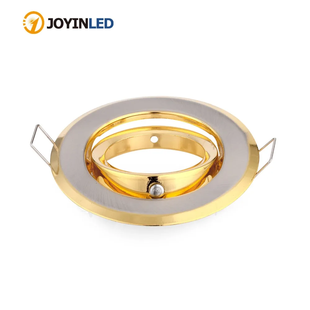 LED 오목한 조명 기구 트림, 골든 라운드 다운 조명 프레임 하우징, 컷 아웃 사이즈 62mm, GU10 MR16 스포트라이트 프레임, LED 홀더