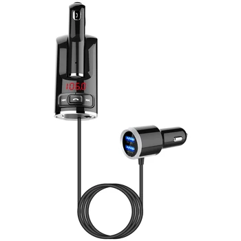 

Car FM Transmitter Bluetooth 5.0 Handsfree MP3 Player QC3.0 Dual USB Quick Charger with Wireless Headset