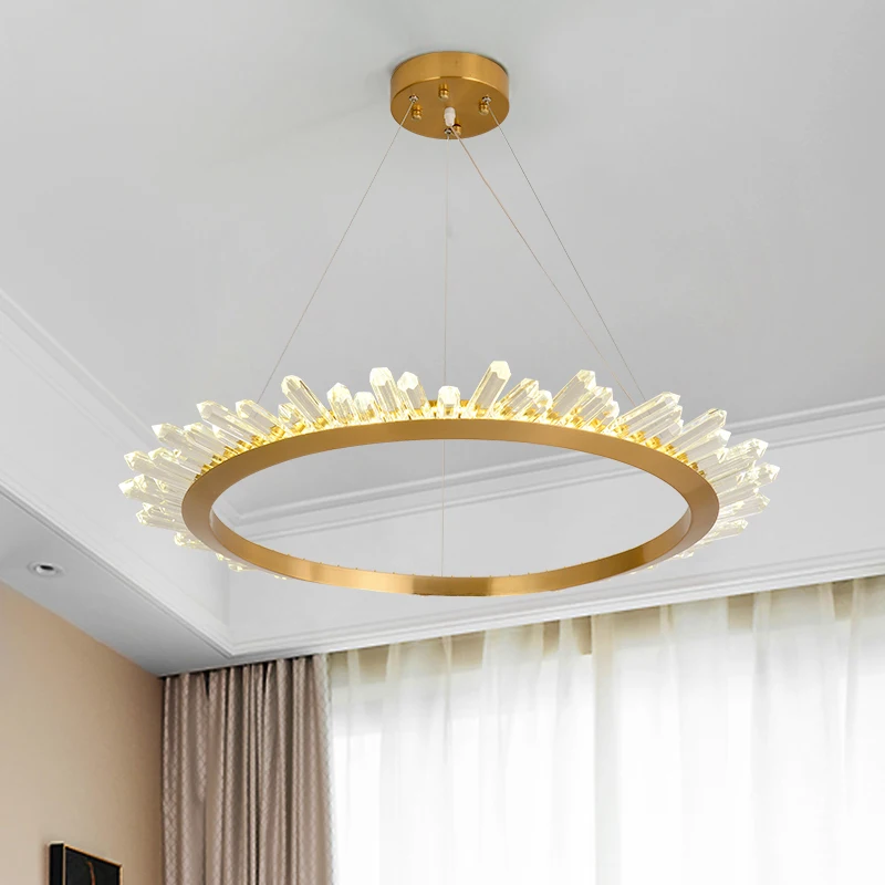 

K9 crystal Modern LED Chandelier For Living room Dining Room Hanging Lamps LED Pendant Lamps Ceiling Lamp Fixtures Gold&Black