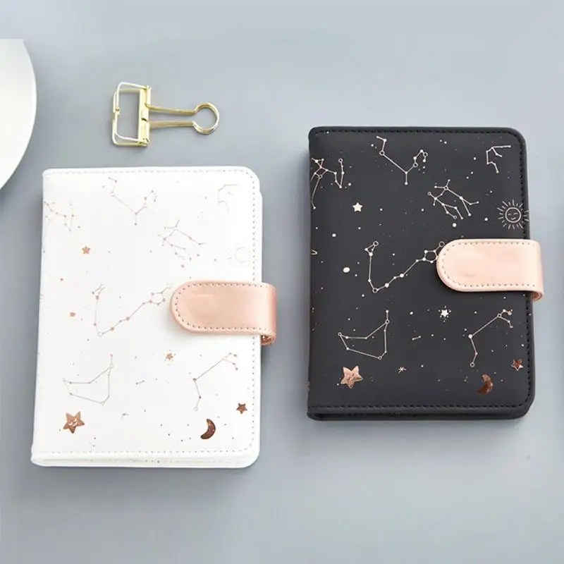 

288 Pages Star Leather Button Notebook Pu Cover Scheduler Agenda Planner Monthly Pocket Planner Notebook Notebook Size Orga S9E9