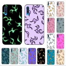 YNDFCNB-funda de teléfono con estampado de llama para Samsung A30s 51 5 71 70 40 10 20 s 31 A7 A8 2018