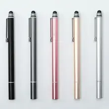 2 в 1 емкостный сенсорный экран Стилус для рисования ручка с ручкой шляпа Портативный ручка клип для iPhone смартфон планшет ПК компьютер