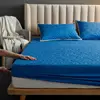 Bonenjoy Quilted Waterproof Fitted Sheet With Elastic Queen King Size Mattress Cover Solid Color Bed Sheets (No Pillowcase) 2