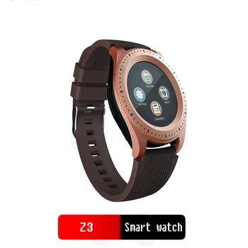 

Smart Watch Z3 Bluetooth Touch Screen Leather Strap Wrist Watch with Camera SIM TF Card For Android IOS Smartwatch Men Women