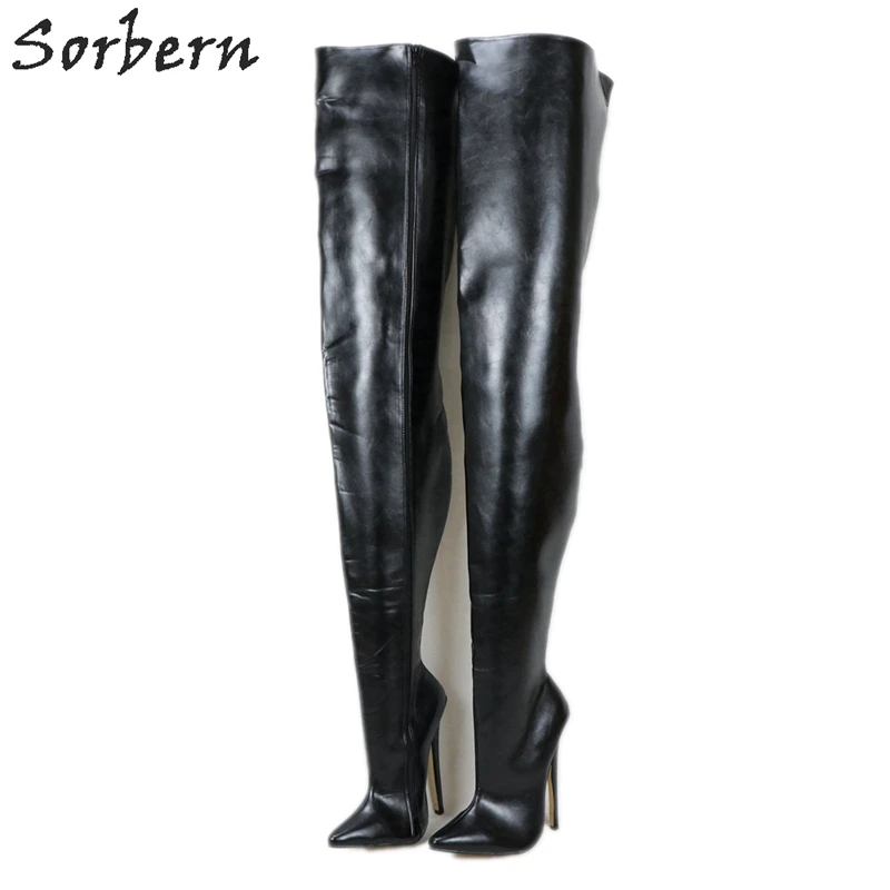 Sorbern Botas personalizadas con de eje para mujer, zapatos de tacón alto de 18Cm en la hasta Unisex, para hombre, travesti, transgénero|Botas sobre la rodilla| - AliExpress