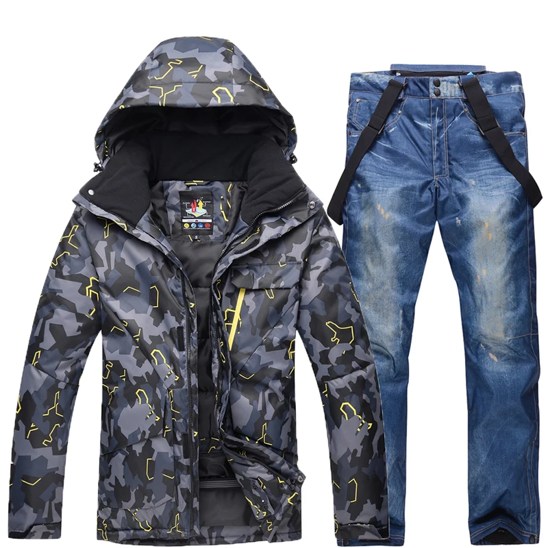 Мужские уличные спортивные зимние костюмы ветрозащитные водонепроницаемые