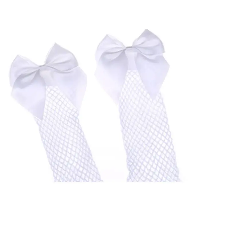 Girls Ankle High Socks Women Fishnet Mesh Fish Net Short with Bownot | Детская одежда и обувь